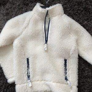 BEAUTIFUL J CREW HEAVY FURRY HALF ZIP SWEATER
